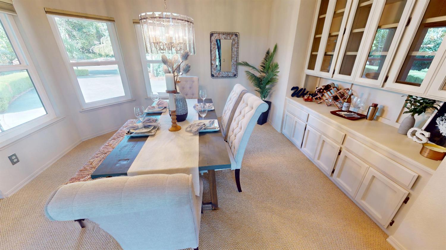3379 Cambridge Road Cameron Park, CA 95682 - Photo 7 of 74 Formal Dining Room that could also be a home office or reading room. Featuring built in cabinetry and chandelier lighting.