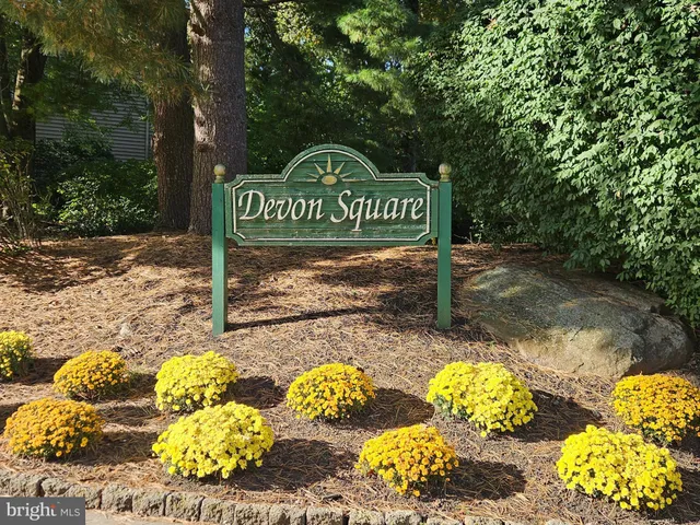 a view of a street with potted plants