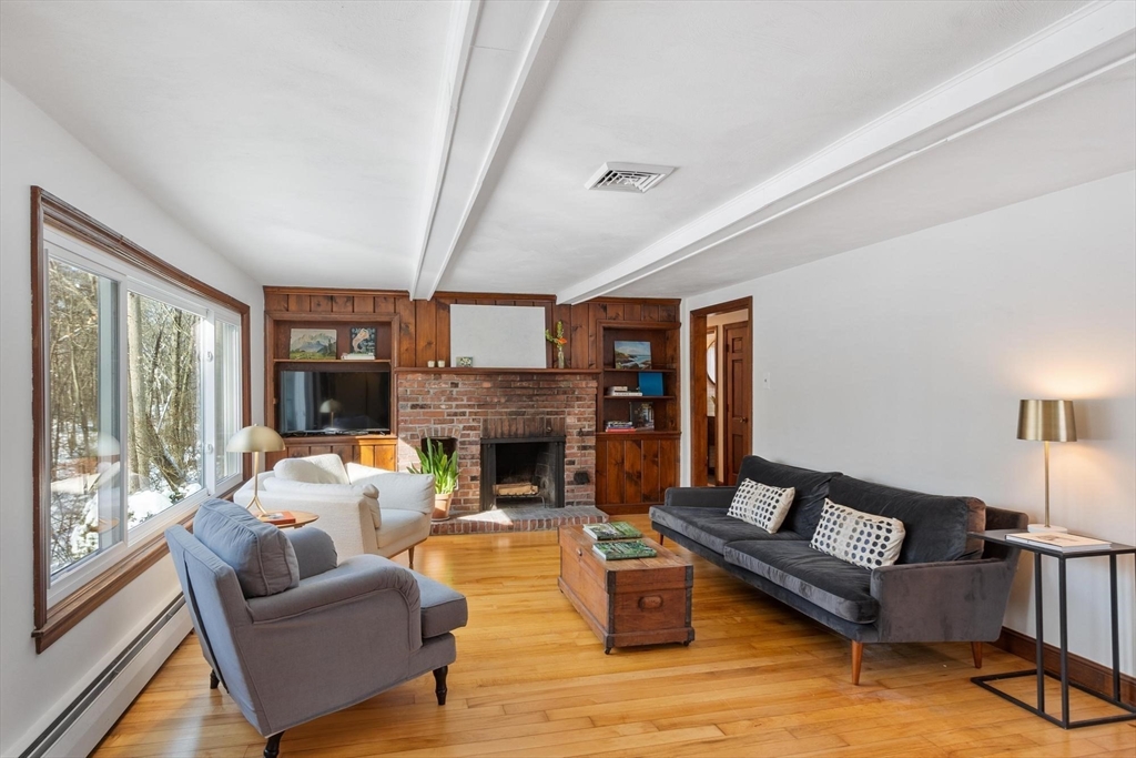 54 Birch Road Andover, MA 01810 - Photo 6 of 37 a living room with furniture and a fireplace