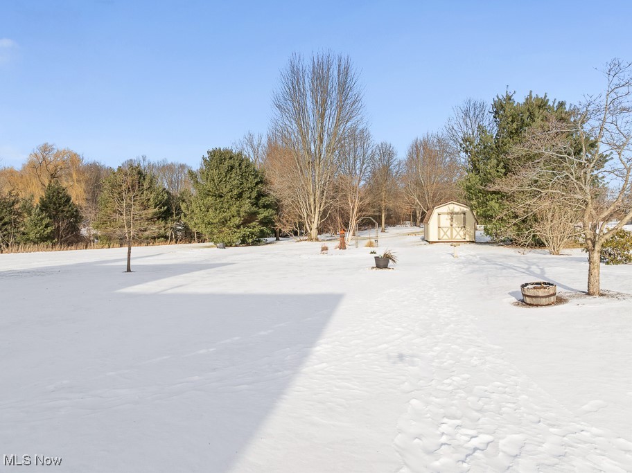 4808 Sherman Road Kent, OH 44240 - Photo 49 of 50 Snowy yard with a storage unit