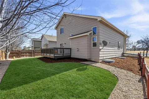 a view of backyard of house