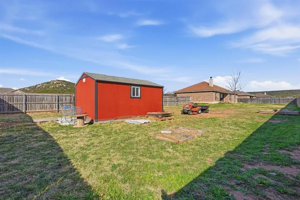 a view of a lake with a mountain