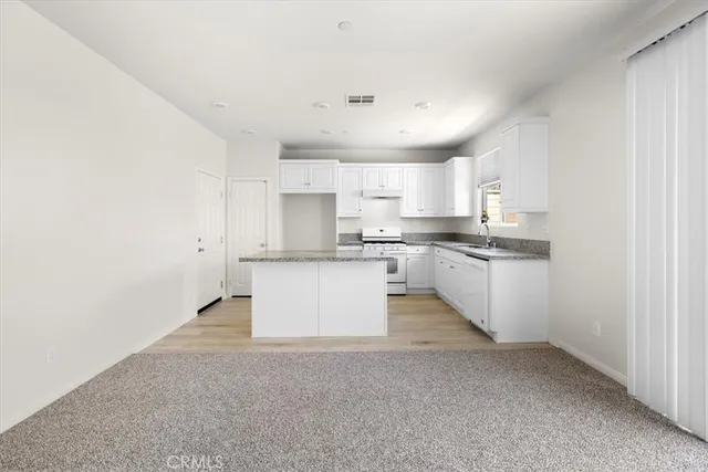 an empty room with a natural light