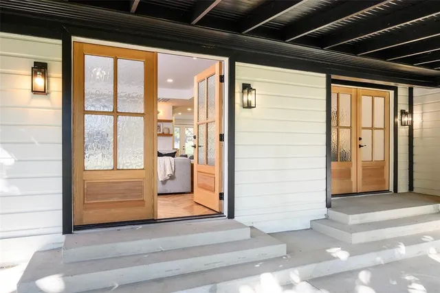 a view of front door of house