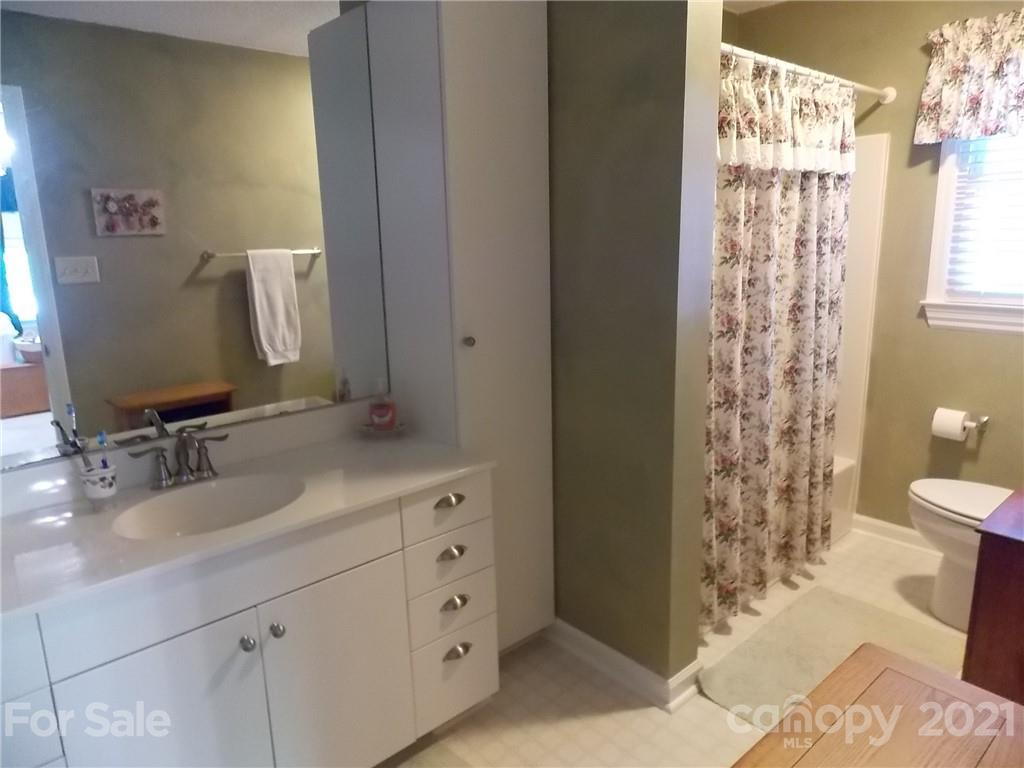1766 Williams Road Fort Mill, SC 29715 - Photo 28 of 32 a bathroom with a sink a toilet and shower curtain