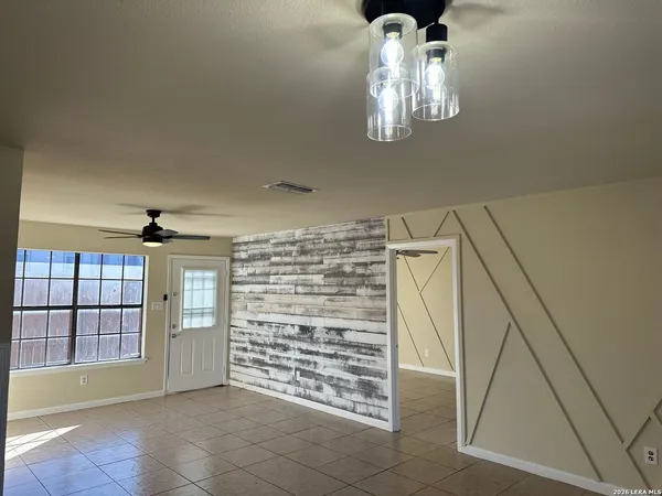 a view of a livingroom with a window