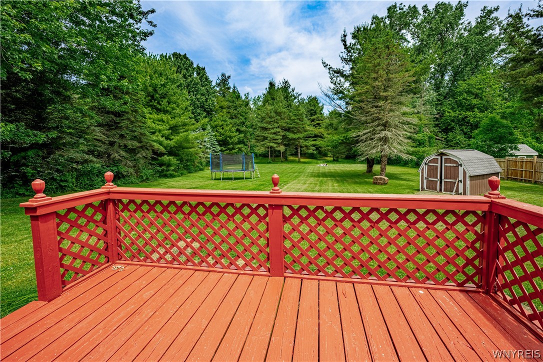 9257 Coleman Road Somerset, NY 14012 - Photo 23 of 24 Deck view of back yard