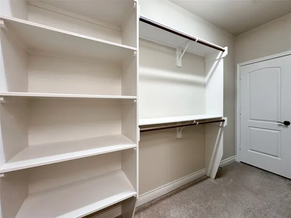 a close view of closet