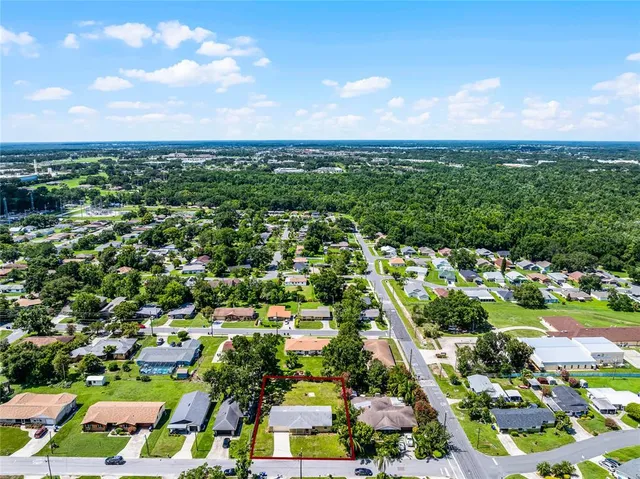 an aerial view of multiple house