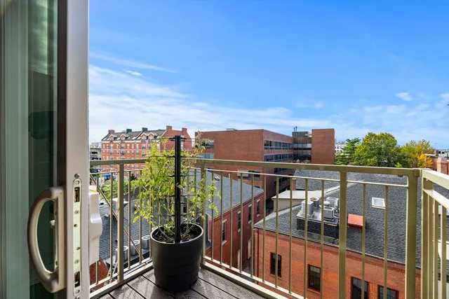 a view of city from balcony