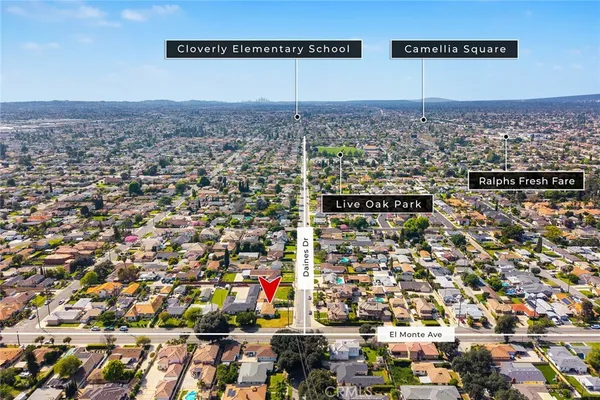 an aerial view of a city