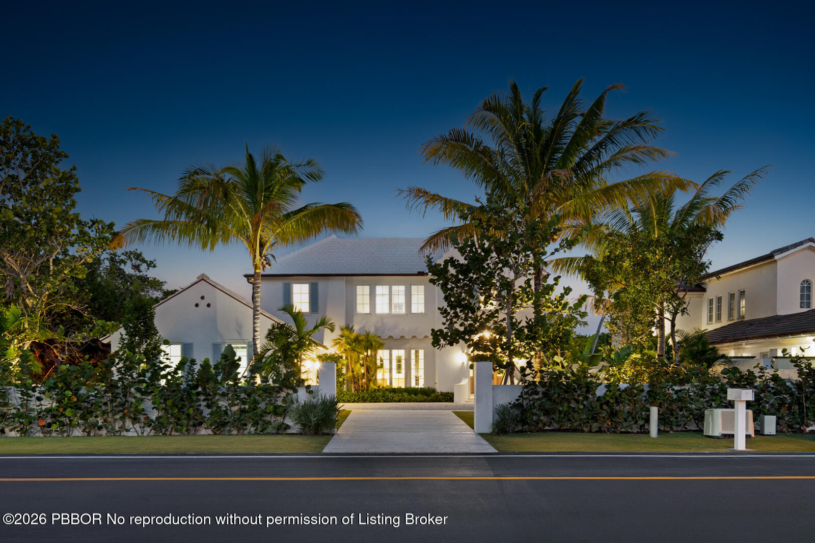 2219 Ibis Isle Road East Palm Beach, FL 33480 - Photo 3 of 64 Twilight Front Exterior
