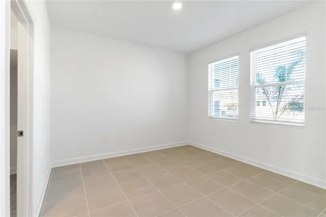 an empty room with a window