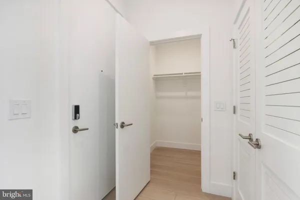 a view of a closet area