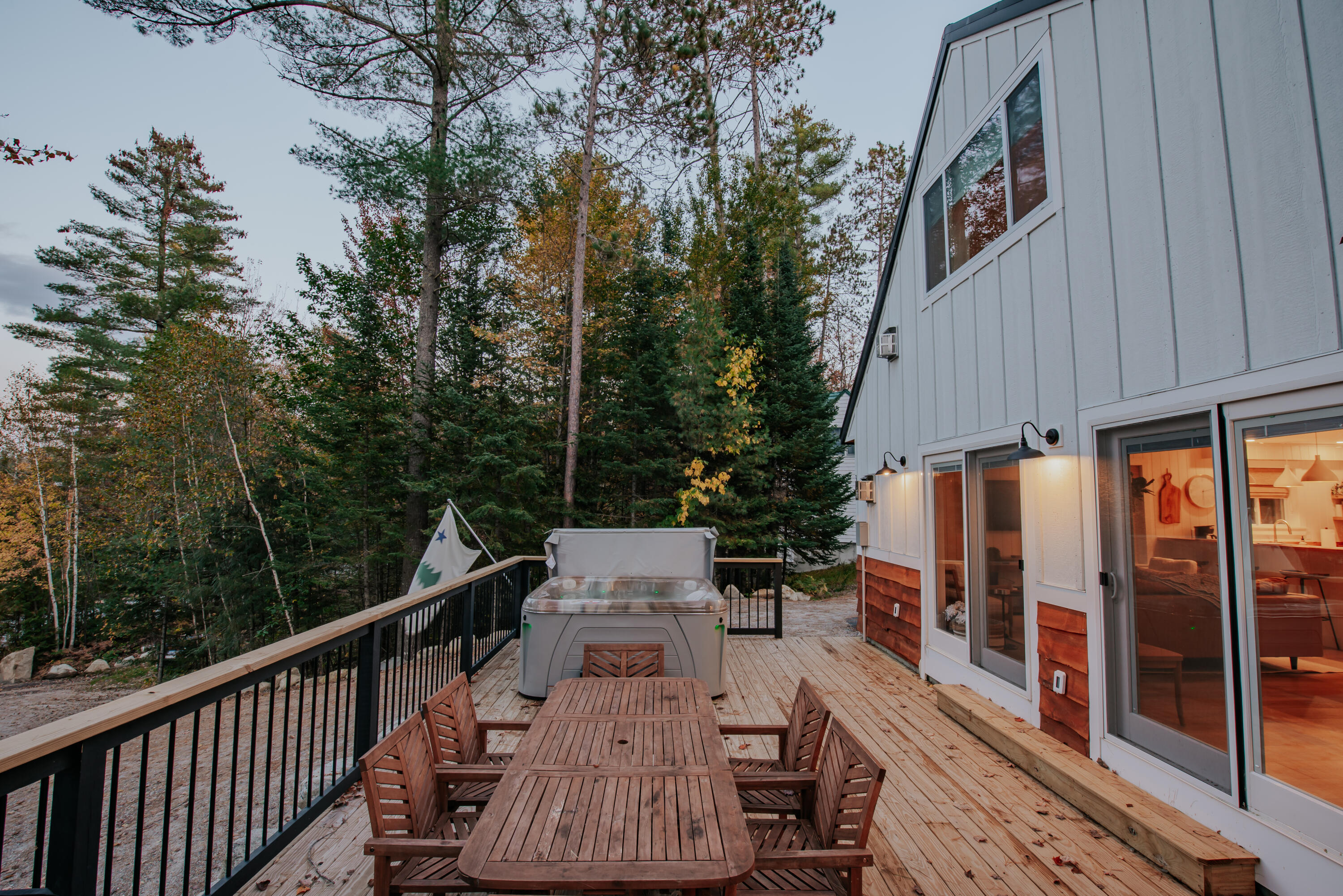367 Vernon Street Bethel, ME 04217 - Photo 7 of 50 deck at dusk
