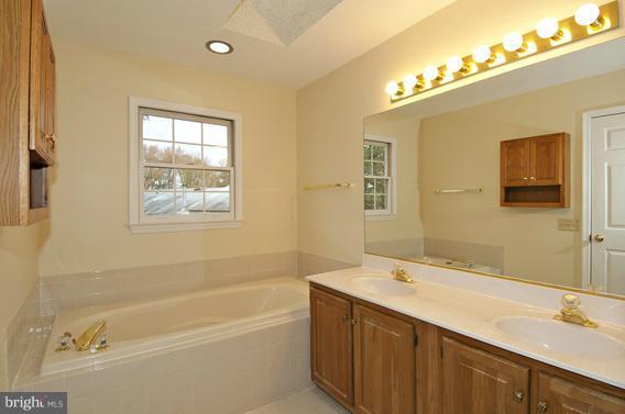 2247 Conquest Way, Unit 63 Odenton, MD 21113 - Photo 19 of 30 a bathroom with a tub a sink and mirror