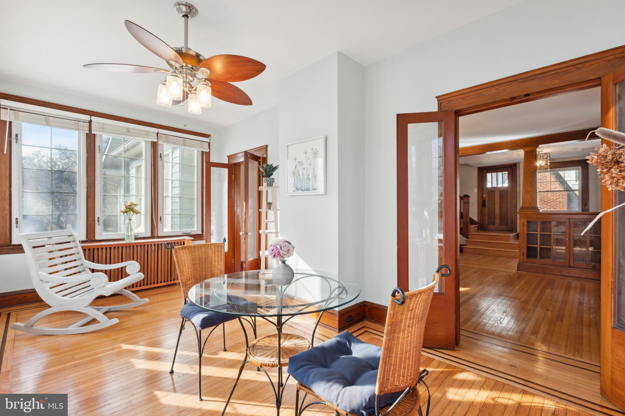 222 Mallow Hill Road Baltimore, MD 21229 - Photo 5 of 47 Radiant Sunroom w/ French Doors