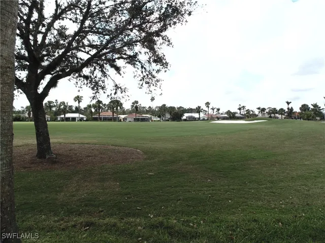 a view of a garden with an outdoor space