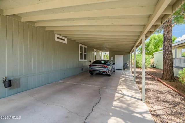 a view of a car garage