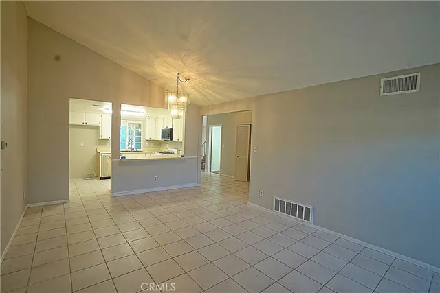 a view of a kitchen with a sink