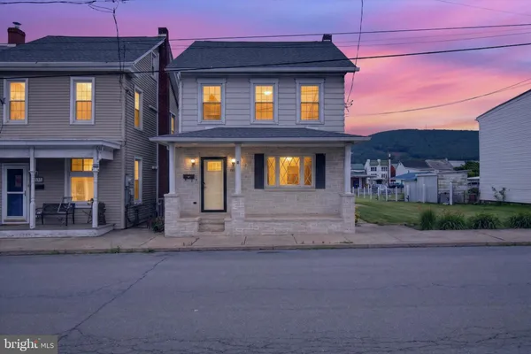 a front view of a house
