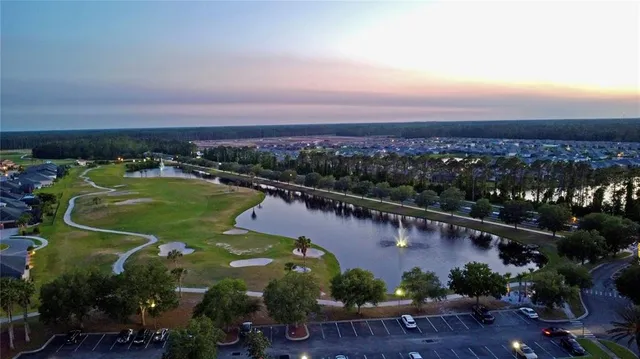 a view of a city with an ocean