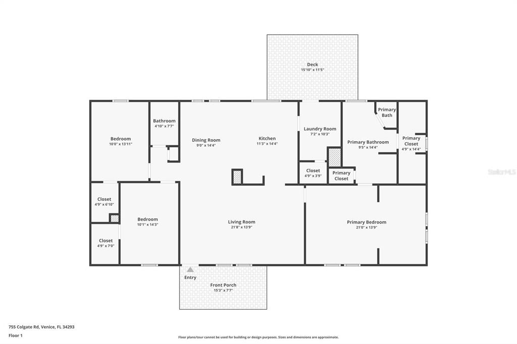 755 Colgate Road Venice, FL 34293 - Photo 41 of 53 a picture of a floor plan