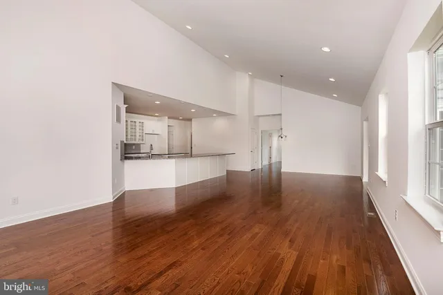 a view of small space with racks on the wall