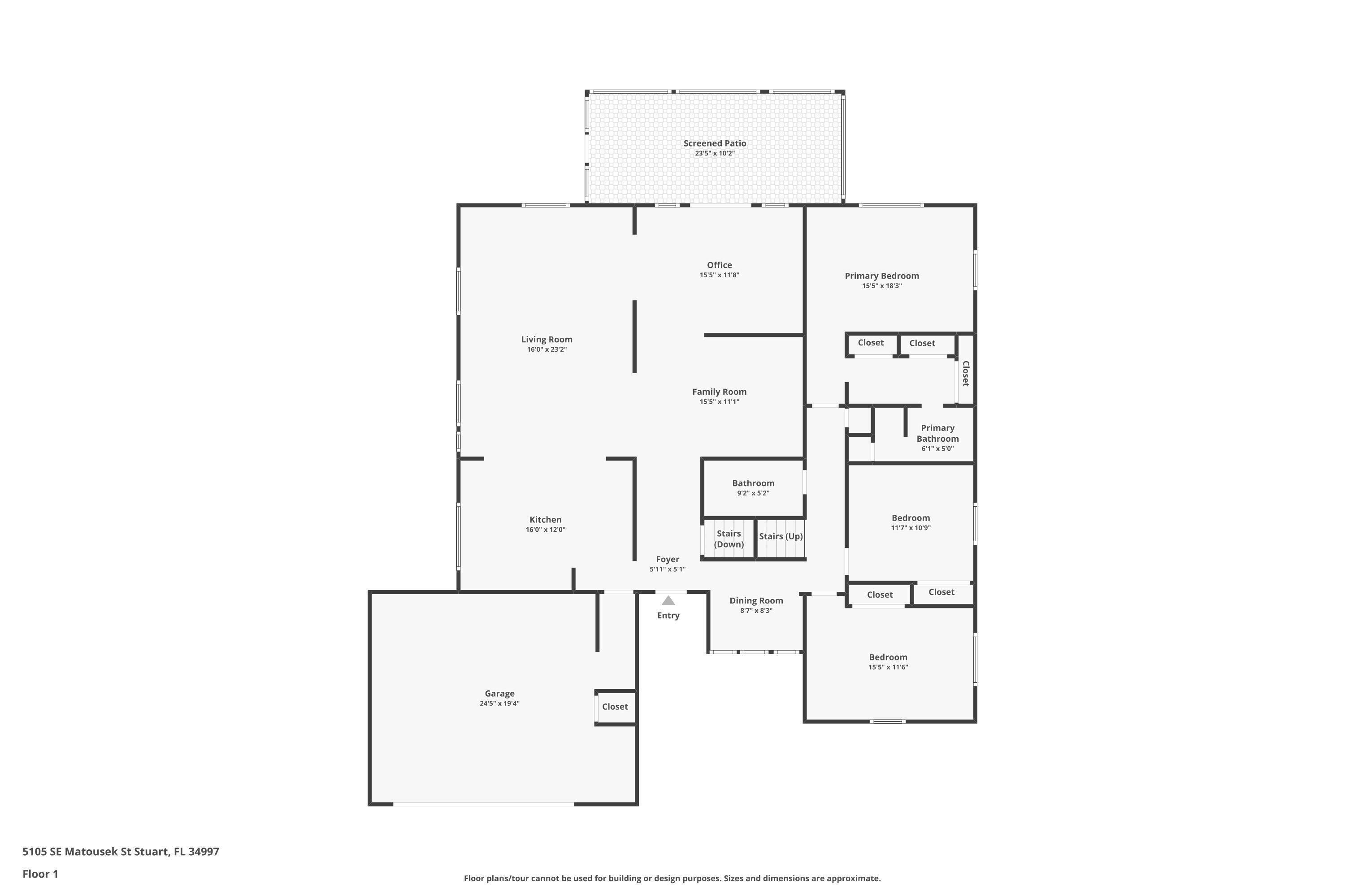 5105 Southeast Matousek Street Stuart, FL 34997 - Photo 45 of 48 a picture of floor plan