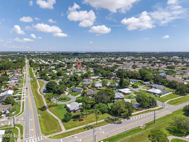 an aerial view of a city