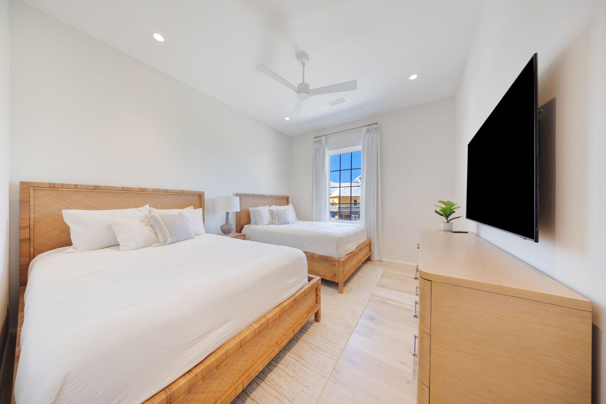 19 Astra Way Inlet Beach, Unit M12 Inlet Beach, FL 32461 - Photo 42 of 81 a bedroom with bed and a flat screen tv