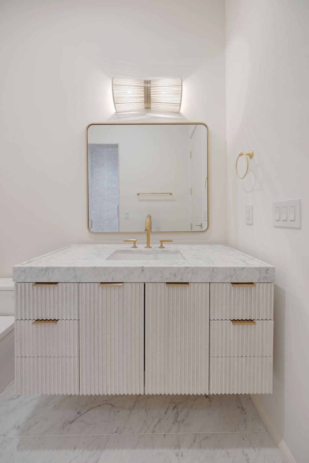19 Astra Way Inlet Beach, Unit M12 Inlet Beach, FL 32461 - Photo 47 of 81 a bathroom with a sink vanity and a mirror