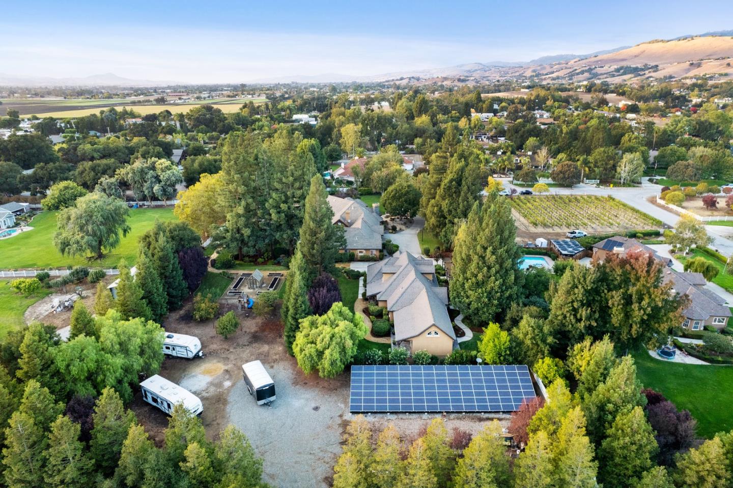 2395 Ric Drive Gilroy, CA 95020 - Photo 8 of 100 an aerial view of a house with a garden