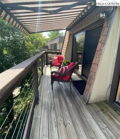 a view of deck with furniture