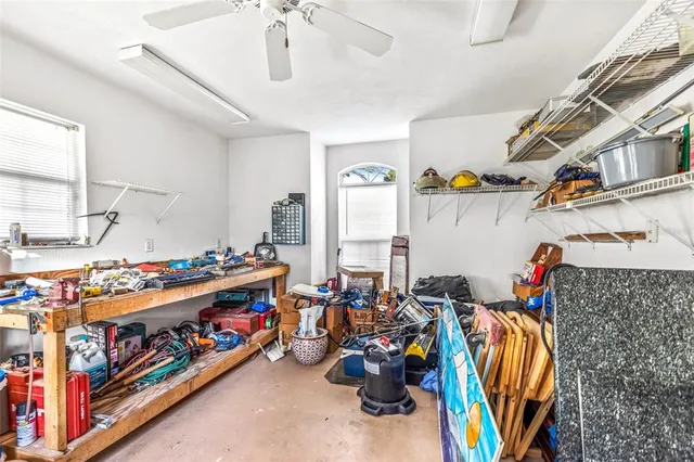 a view of a storage in a room