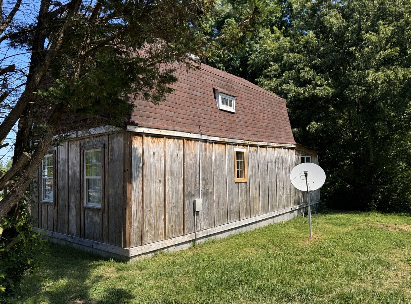 374 State Line Road Loretto, TN 38469 - Photo 22 of 24 a view of a backyard with barn and a large tree