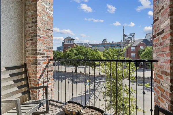 a city view from a balcony