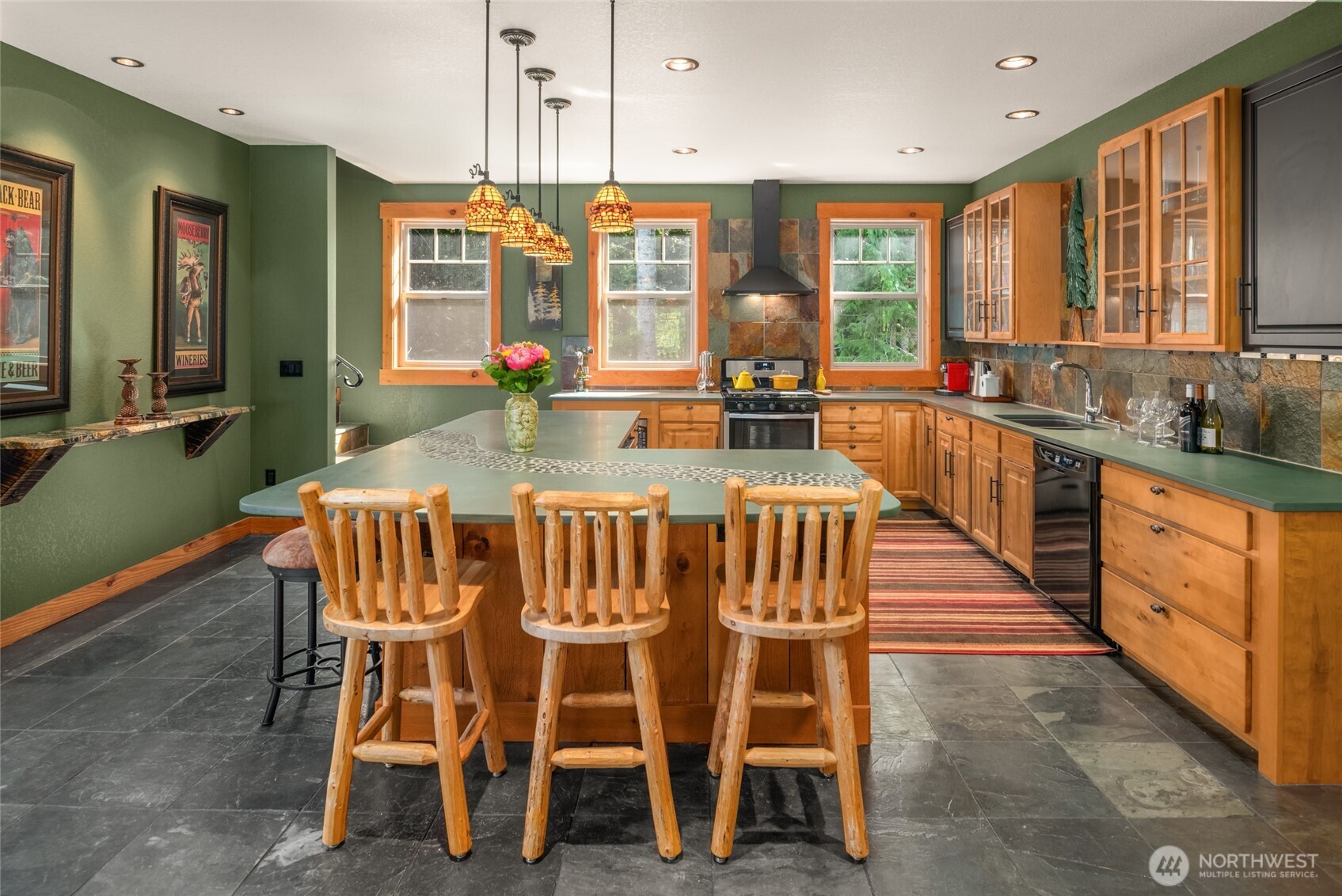 4422 Kachess Lake Road Easton, WA 98925 - Photo 17 of 36 a view of a dining room with furniture window and wooden floor