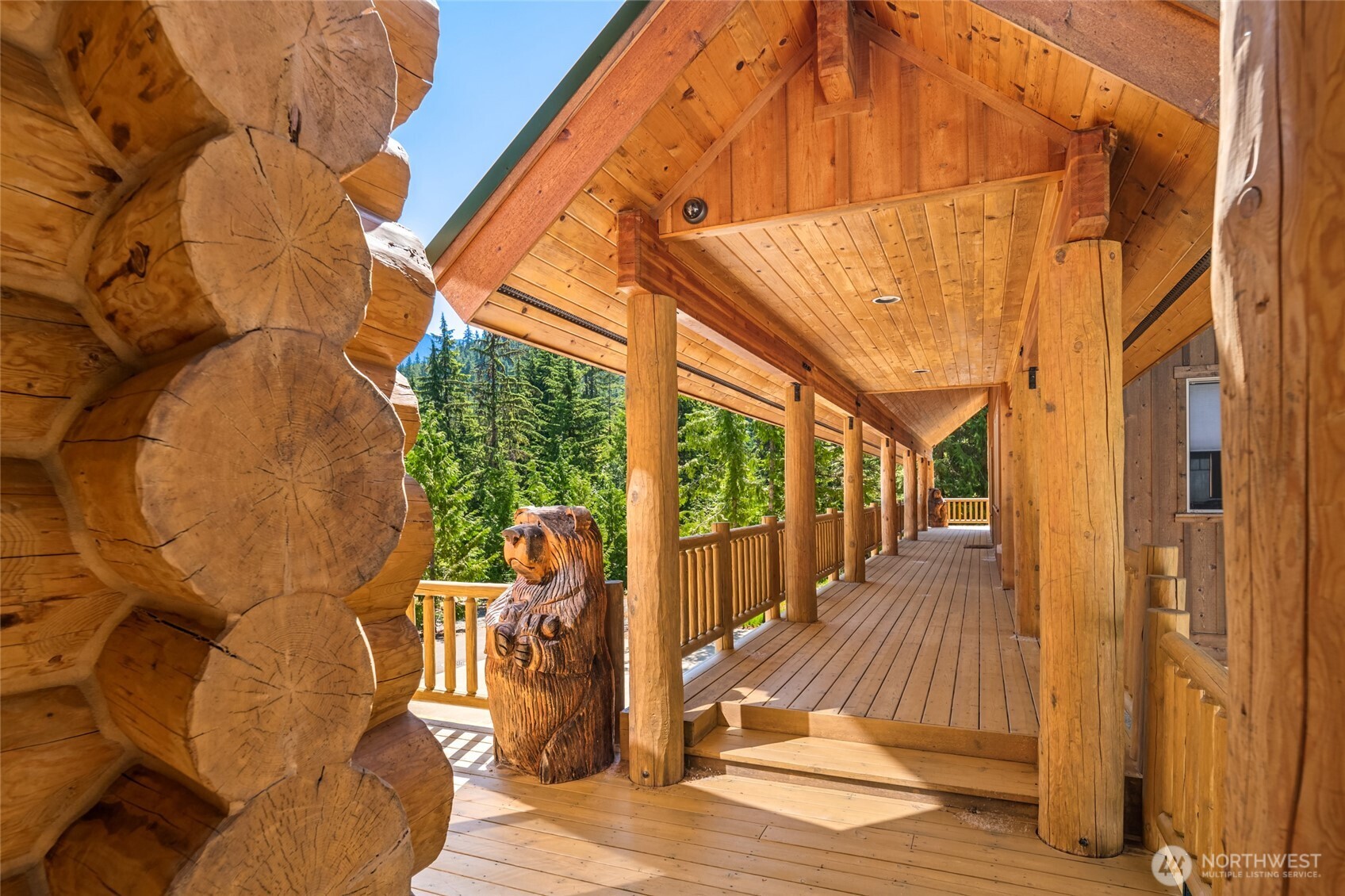 4422 Kachess Lake Road Easton, WA 98925 - Photo 25 of 36 a view of a porch with wooden floor and stairs