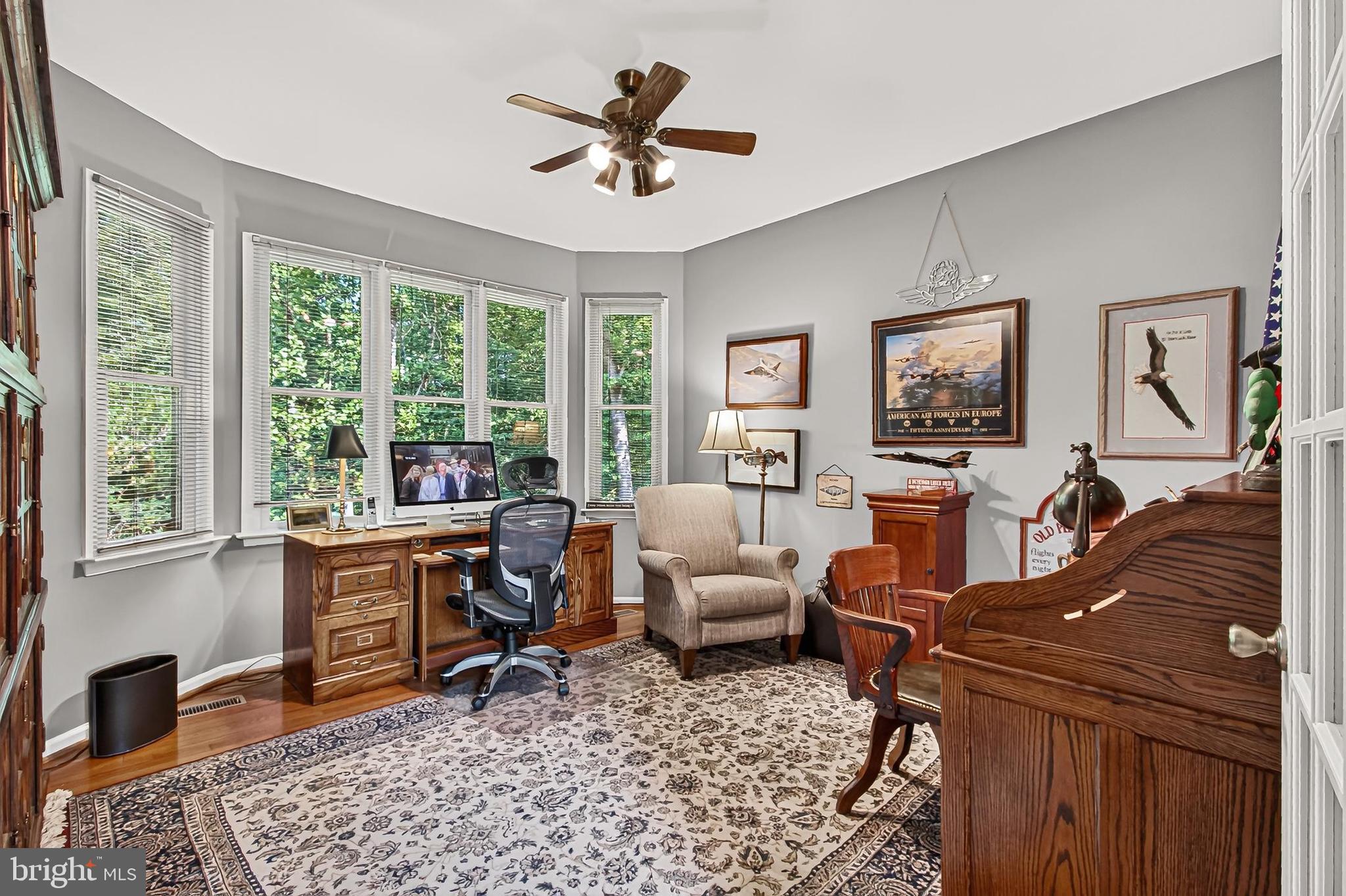 7606 Davis Field Lane Springfield, VA 22153 - Photo 25 of 55 Main level study/office with views of trees