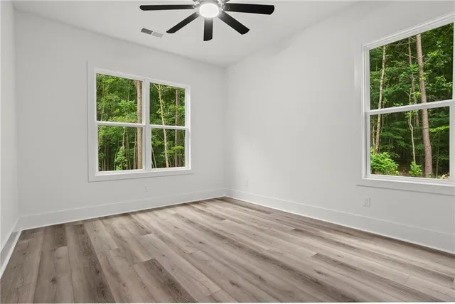 an empty room with a window