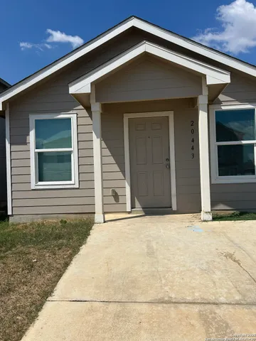 a front view of a house