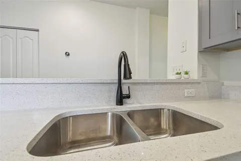 a close view of sink and tap