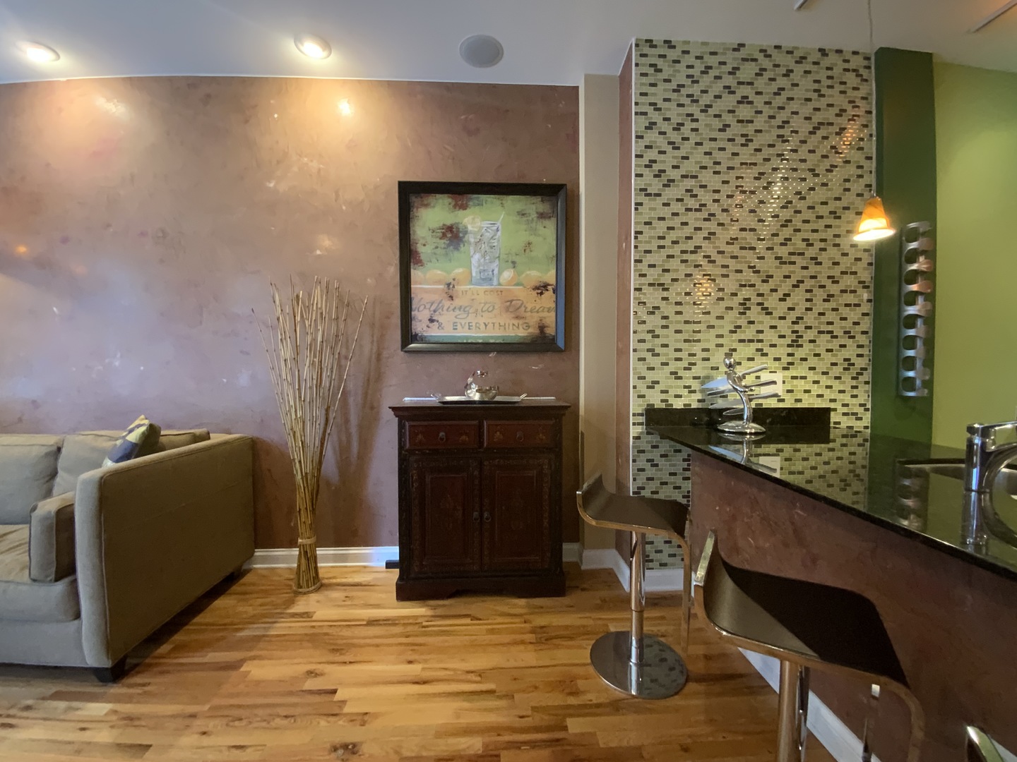 2025 South Indiana Avenue, Unit 209 Chicago, IL 60616 - Photo 23 of 49 a kitchen with granite countertop sink cabinets and granite counter tops