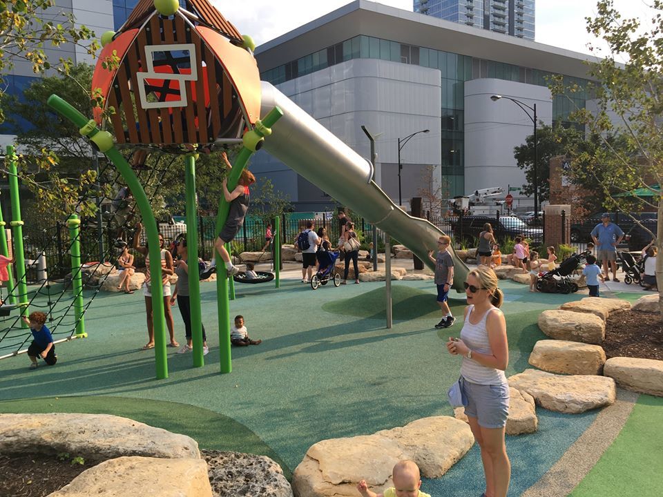 2025 South Indiana Avenue, Unit 209 Chicago, IL 60616 - Photo 45 of 49 a childrens park with lots of swings and slides