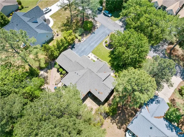 an aerial view of multiple house