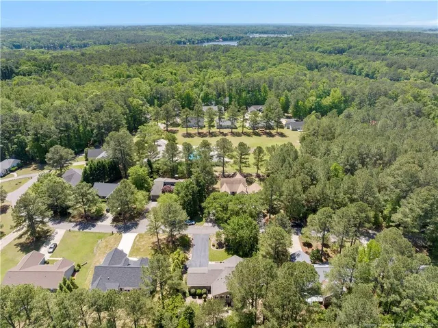 an aerial view of residential house with outdoor space
