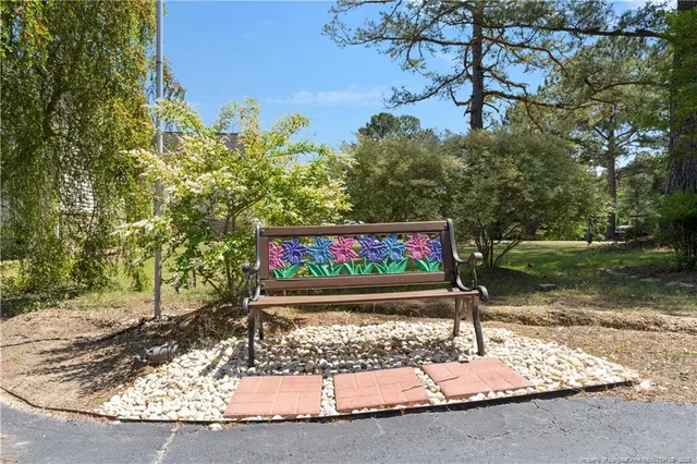 a view of a hallway with windows