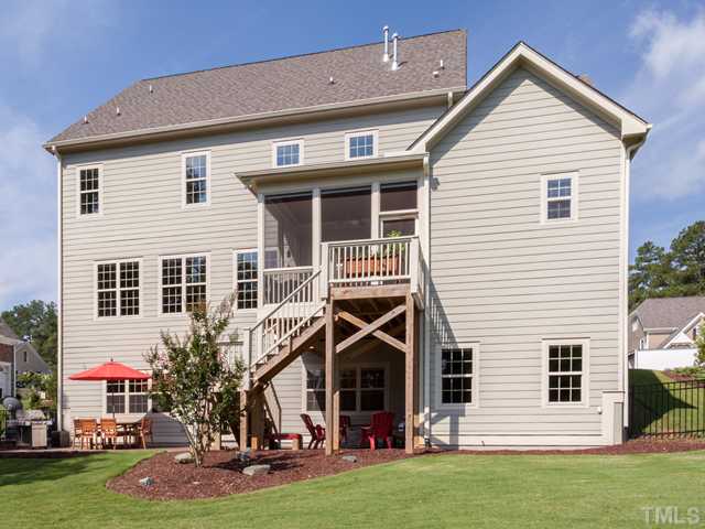 4736 Adler Pass Raleigh, NC 27612 - Photo 24 of 25 You will appreciate the expansive patio that provides the perfect place for outdoor dining. The patio enjoys direct access to the finished full basement and the stairs that lead to the screen porch.