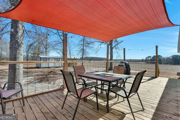 a view of a backyard of a house